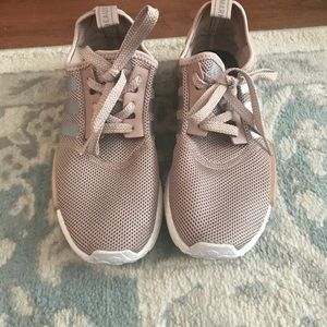 Lite pink adidas nmd running shoe